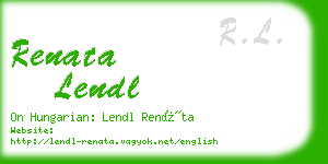 renata lendl business card